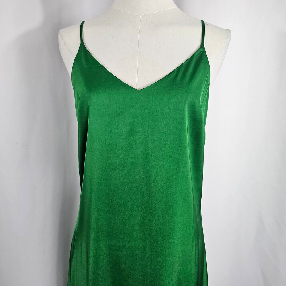 The Drop Ana Emerald Green Side Slit Midi Slip Dress Women's Size 2X NWT - Picture 3 of 15